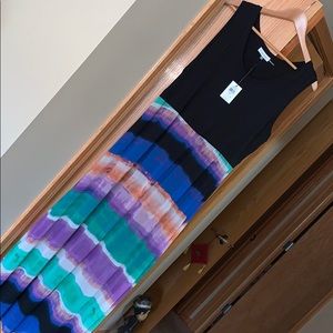 Color block CK maxi dress NWT